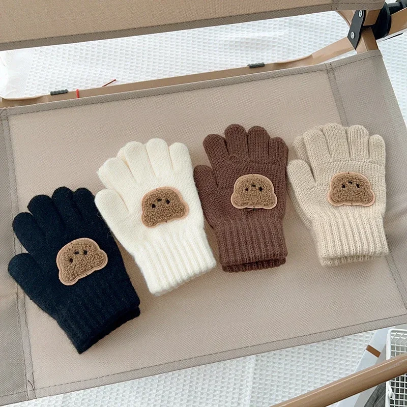 Teething Mitten Baby - 3-7Y Baby Cartoon Bear Mittens Winter