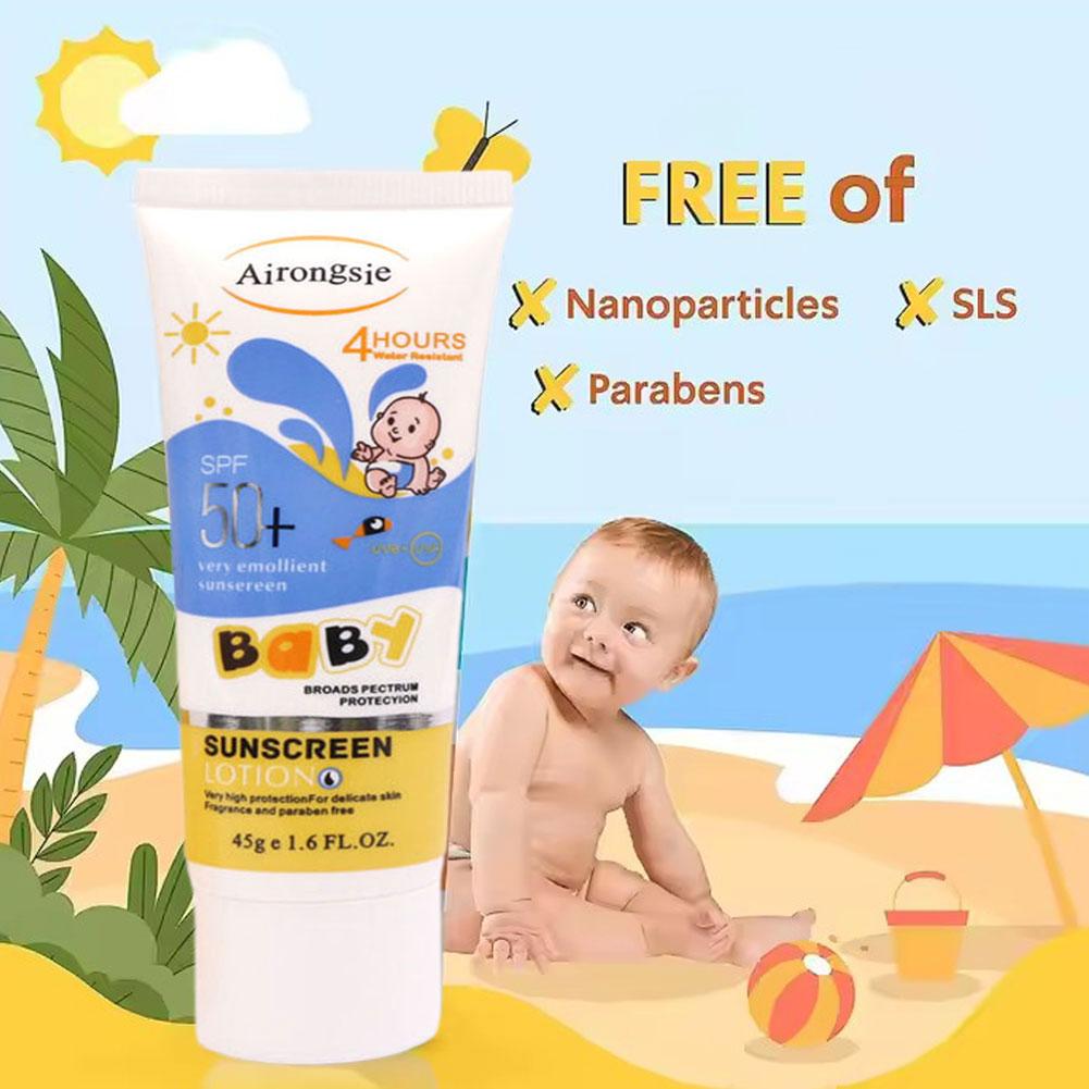 Airongsje SPF50+ Baby Sunscree - đánh giá và giá Baby Sunscreen Lotion