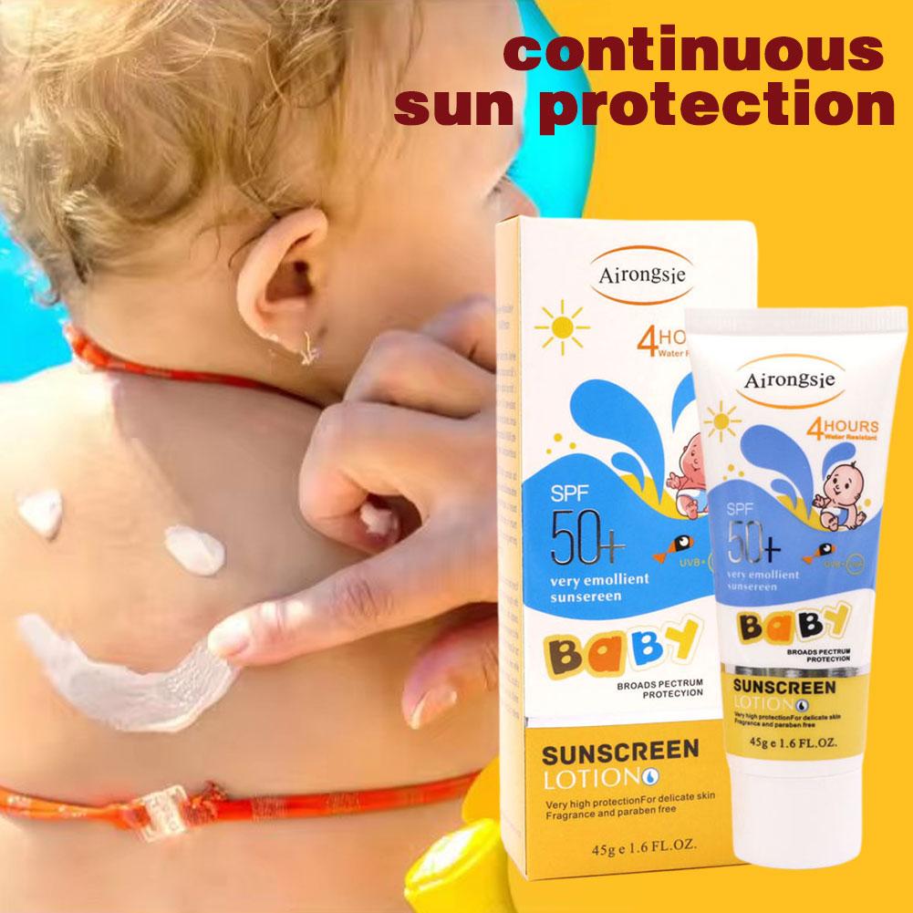Airongsje SPF50+ Baby Sunscree - đánh giá và giá Baby Sunscreen Lotion