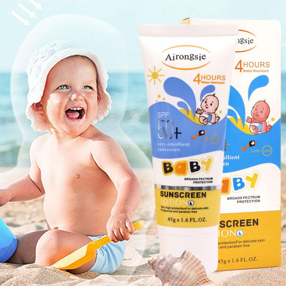 Airongsje SPF50+ Baby Sunscree - đánh giá và giá Baby Sunscreen Lotion