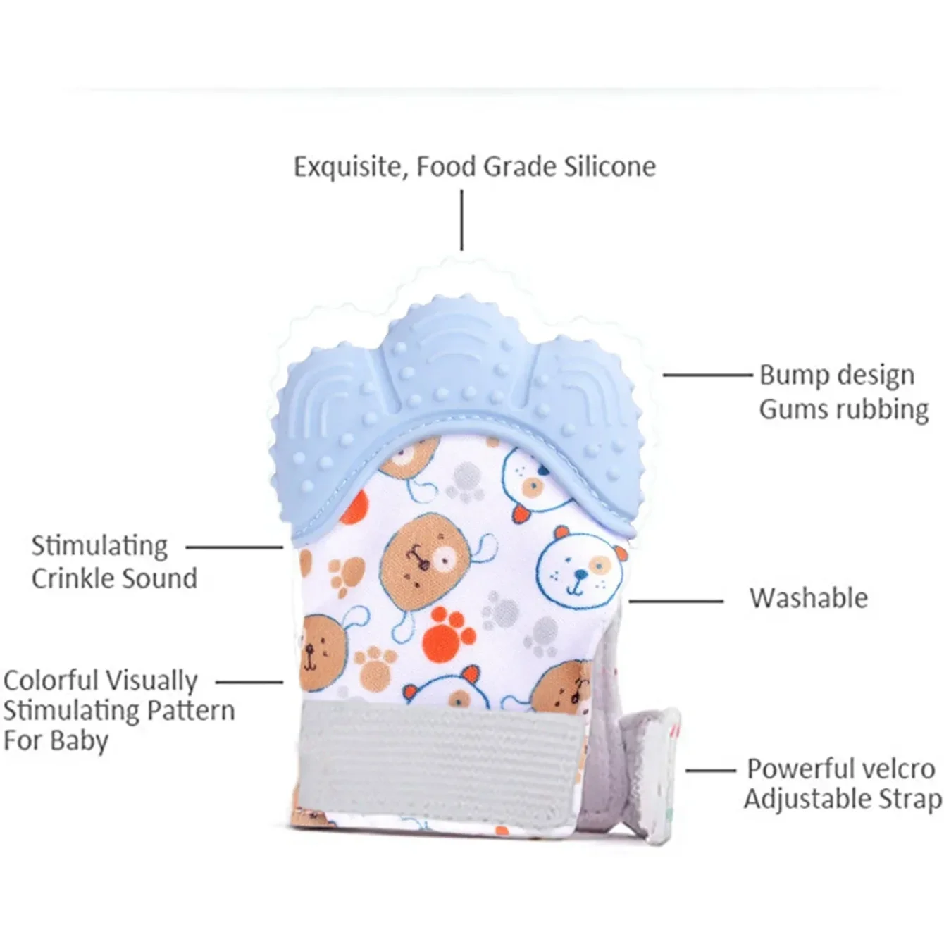 Newborn Teething Silicone Mitt - đánh giá và giá Teething Mitten Baby