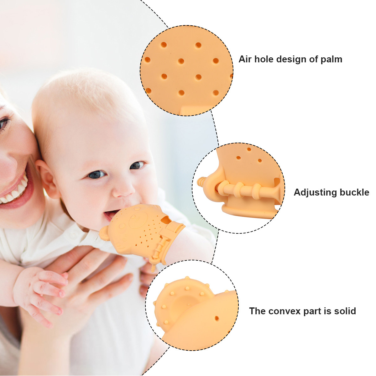 Silicone Baby Teether Mitten S - đánh giá và giá Teething Mitten Baby
