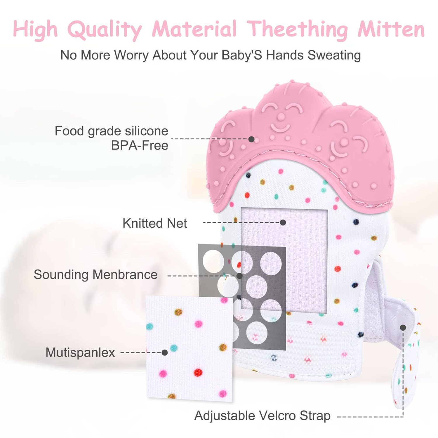 Food grade silicone Gloves Bab - đánh giá và giá Teething Mitten Baby