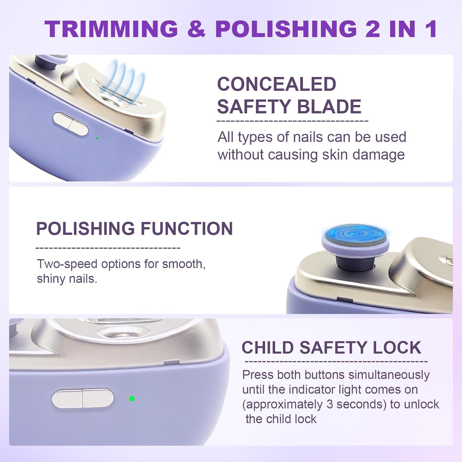 Electric Nail Trimmer with Lig - đánh giá và giá Baby Nail Trimmer Electric