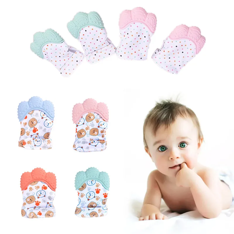 Baby Anti-Bite Silicone Gloves - đánh giá và giá Teething Mitten Baby