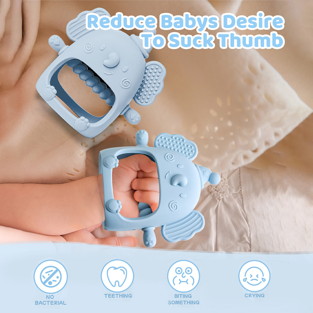 2PCS Silicone Baby Teether Glo - đánh giá và giá Teething Mitten Baby